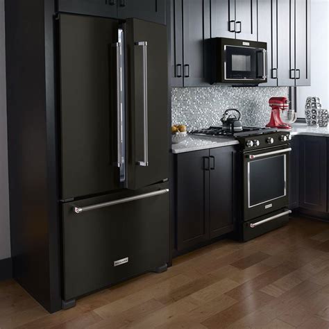 dark cabinet stainless steel appliances|kitchens with black stainless appliances.